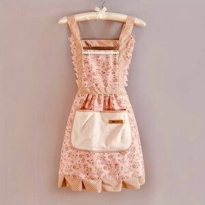 New Kitchen apron for women pink
